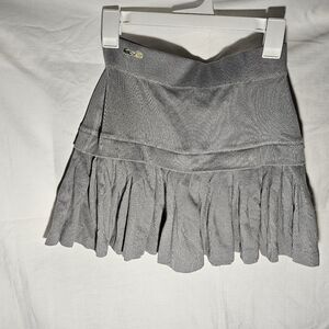 Gray Pleated Skirt